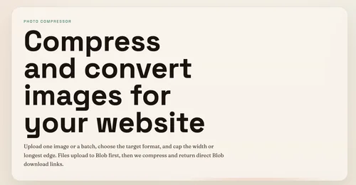 Screenshot of Photo Compressor App